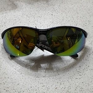 XSports Sporty Mirrored Green Gradient Sunglasses